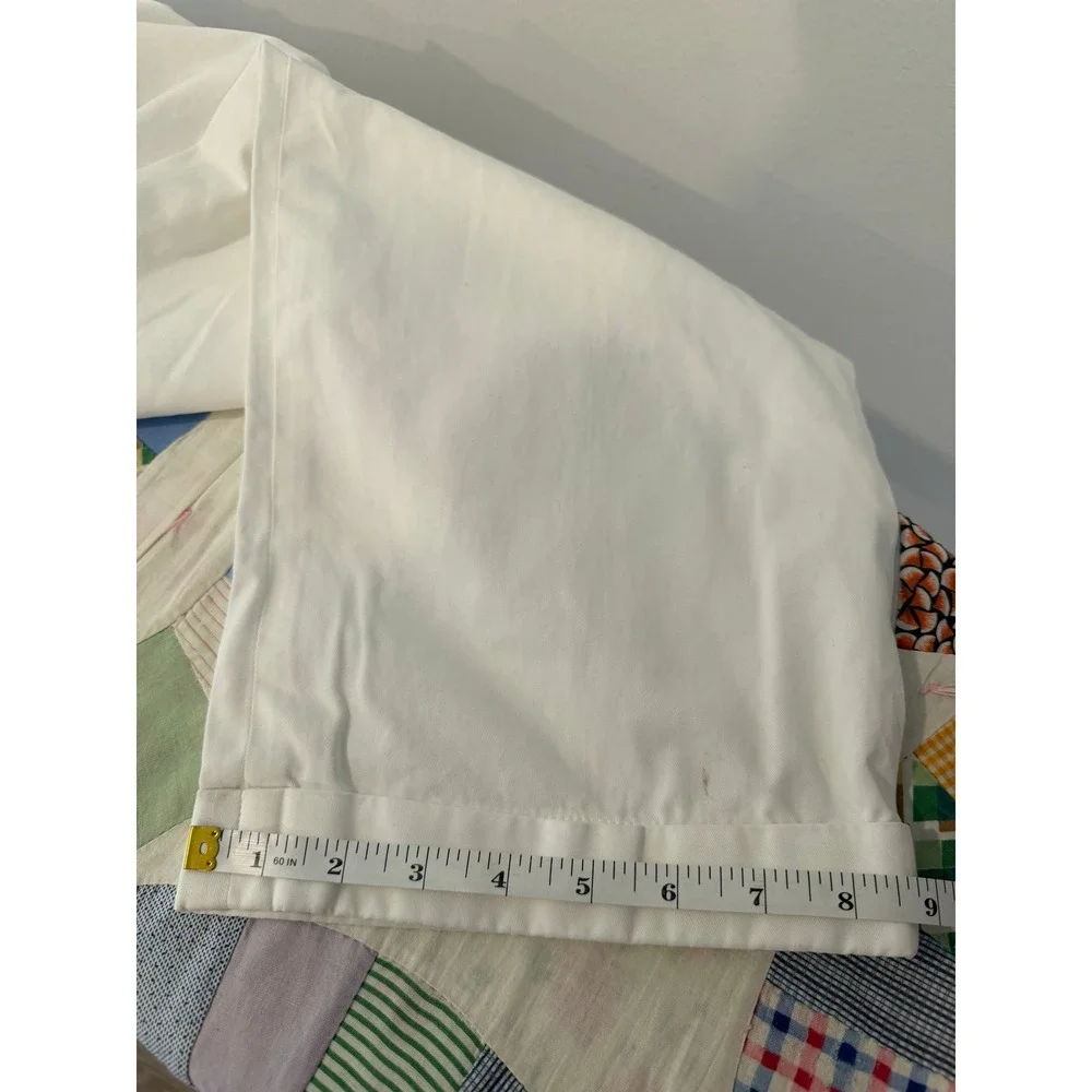 Polo Ralph Lauren Mens White Pleated Chino Pants Straight Leg Cotton 38X34